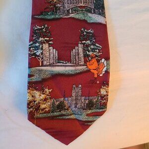 Vintwge Virginia Tech Buildings Neck Tie Mens VT Hokies